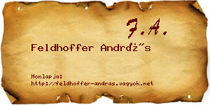 Feldhoffer András névjegykártya