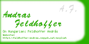 andras feldhoffer business card