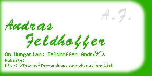 andras feldhoffer business card